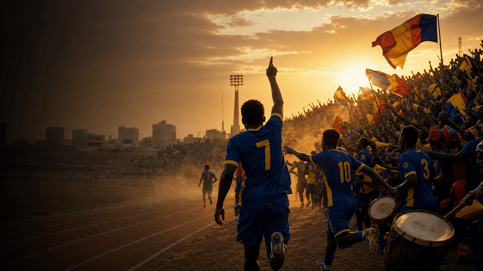 Supporters tchadiens dans un stade
