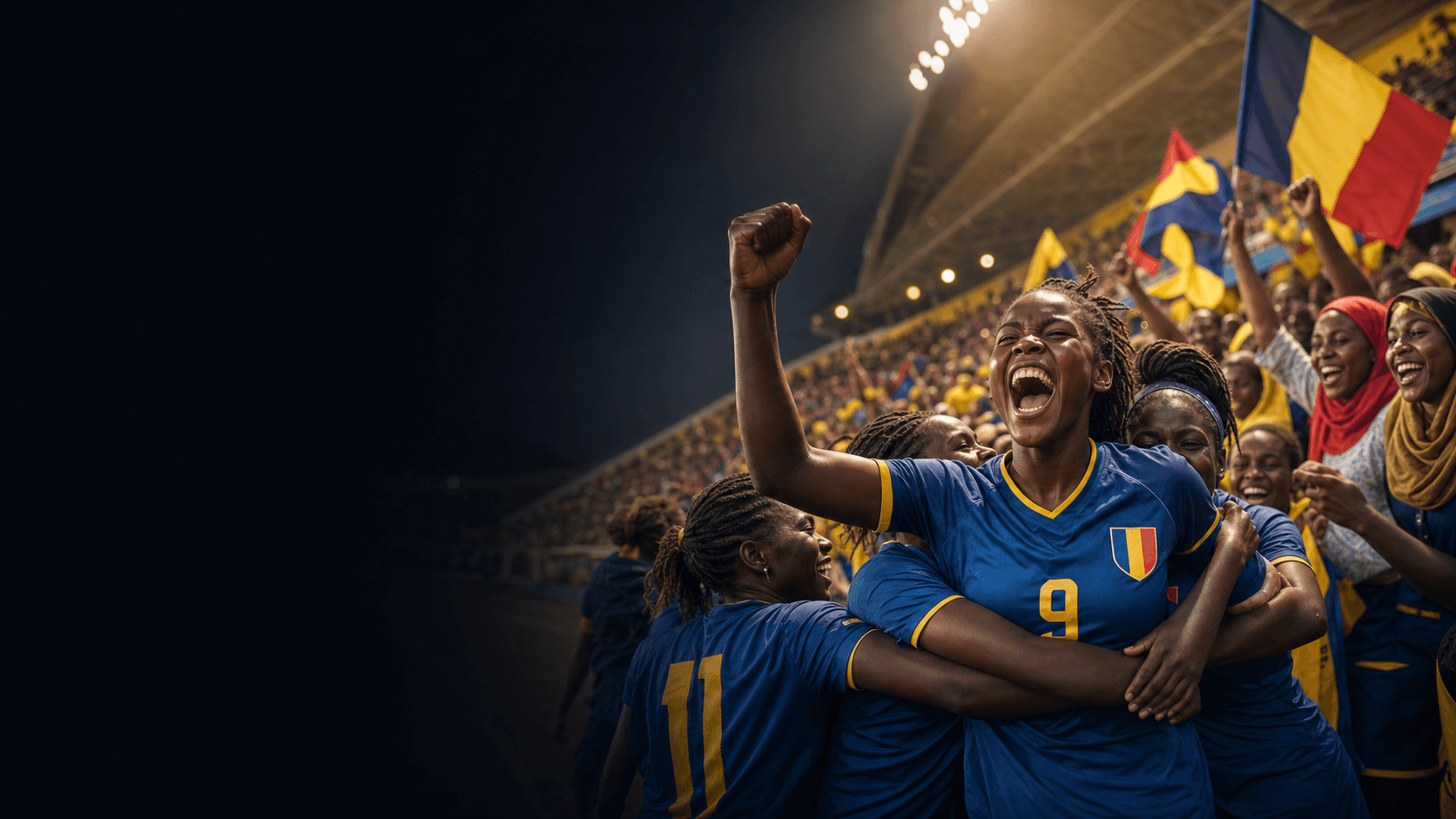 Supporters tchadiens dans un stade