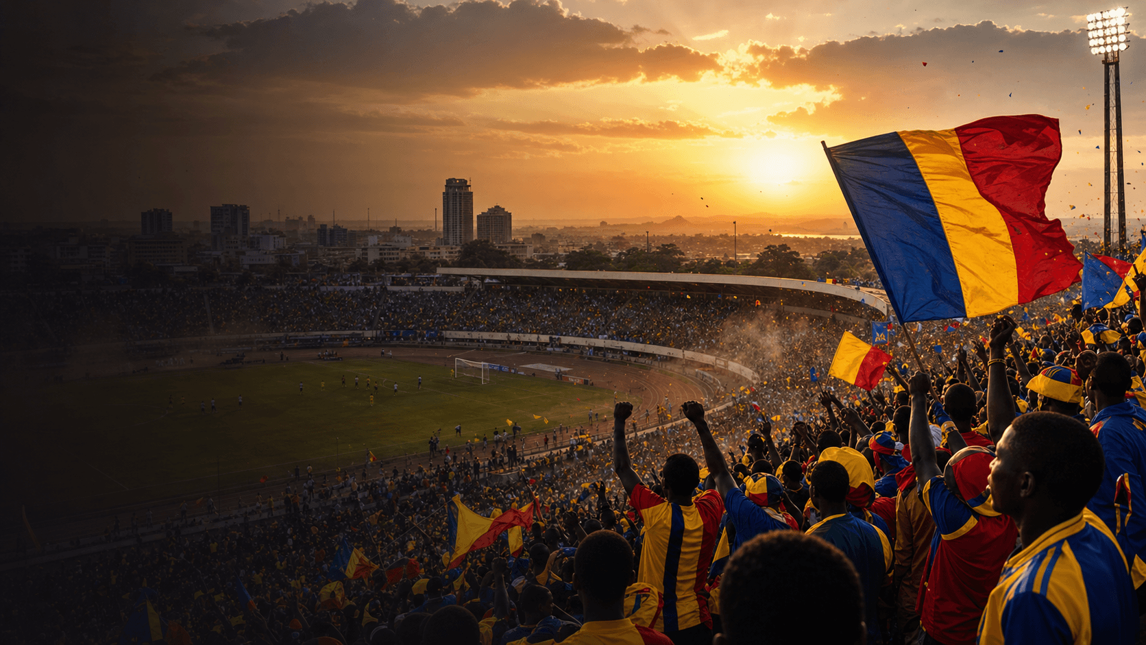 Supporters tchadiens dans un stade